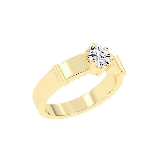 075Ct Round Shape Rings