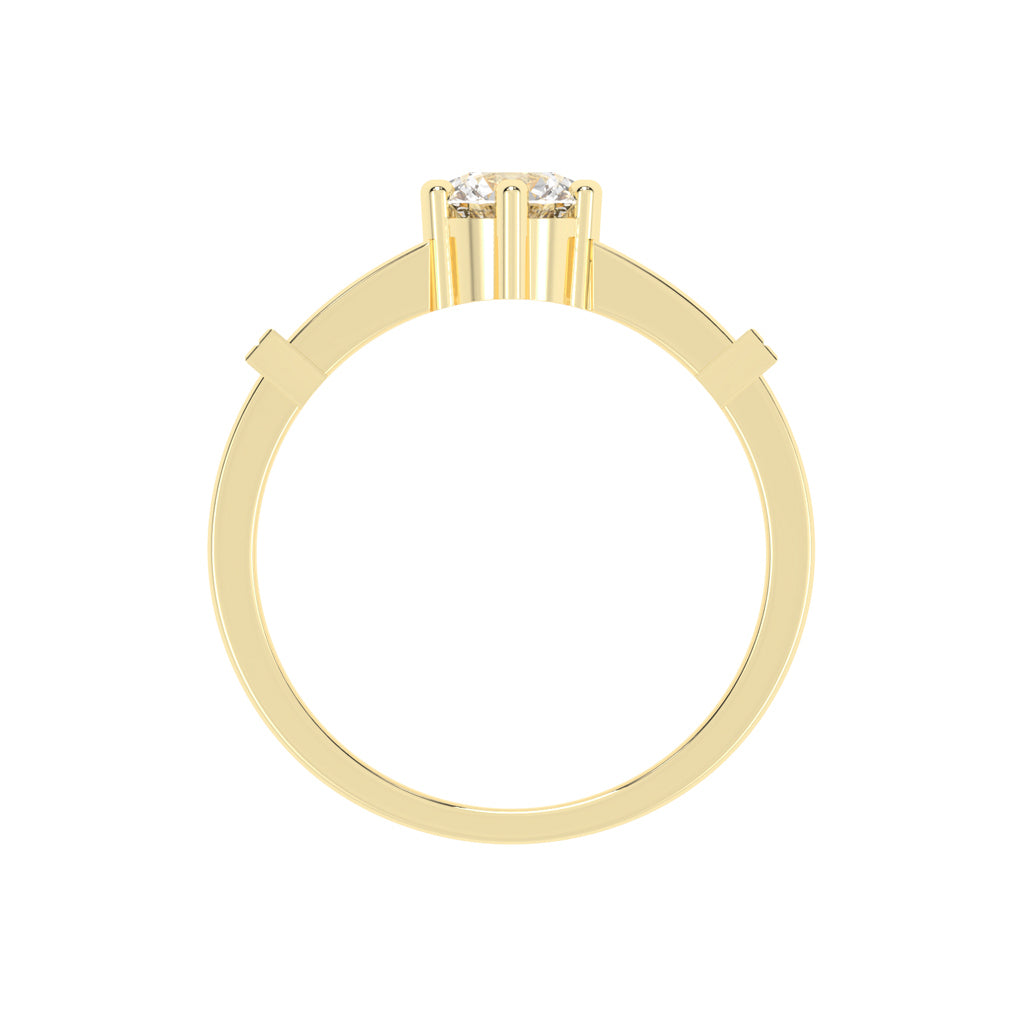 075Ct Round Shape Rings