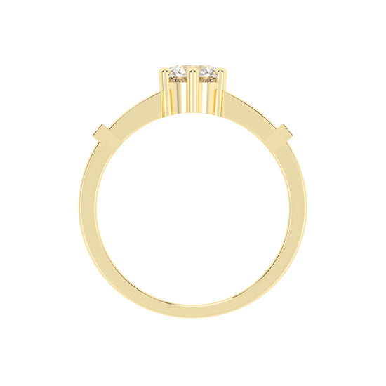 075Ct Round Shape Rings
