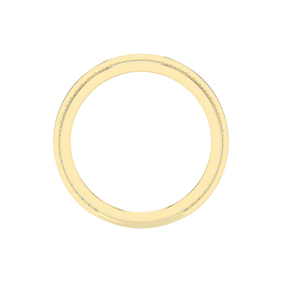Luxury MultiRow Diamond Eternity Band  Elegant Rose Gold Milgrain Accent Statement Ring