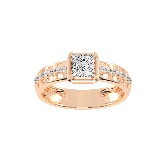 1Ct Princess Cut Solitaire