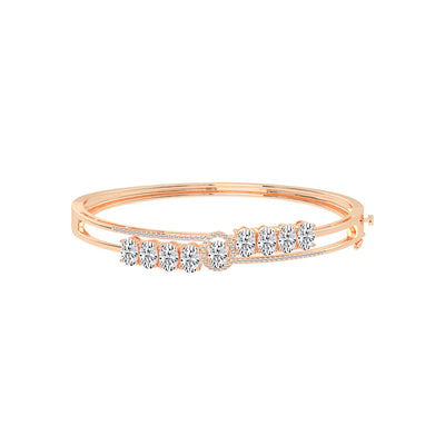 Zaria 425Ct Split Oval Cut Kada Lab Diamond Bracelet
