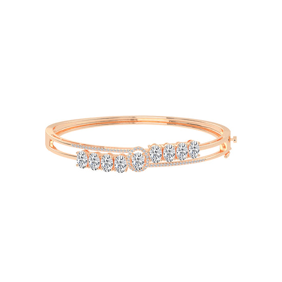 Zaria 425Ct Split Oval Cut Kada Lab Diamond Bracelet