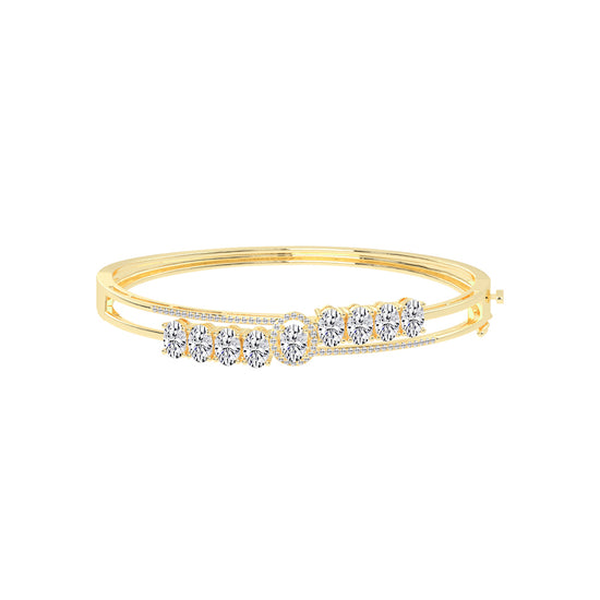 Zaria 425Ct Split Oval Cut Kada Lab Diamond Bracelet