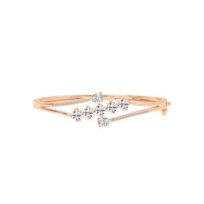 Arelis 375Ct Bypass Pear Cut Kada Lab Diamond Bracelet
