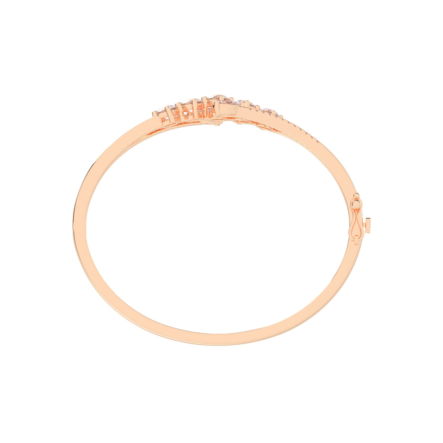 Arelis 375Ct Bypass Pear Cut Kada Lab Diamond Bracelet