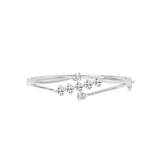 Arelis 375Ct Bypass Pear Cut Kada Lab Diamond Bracelet