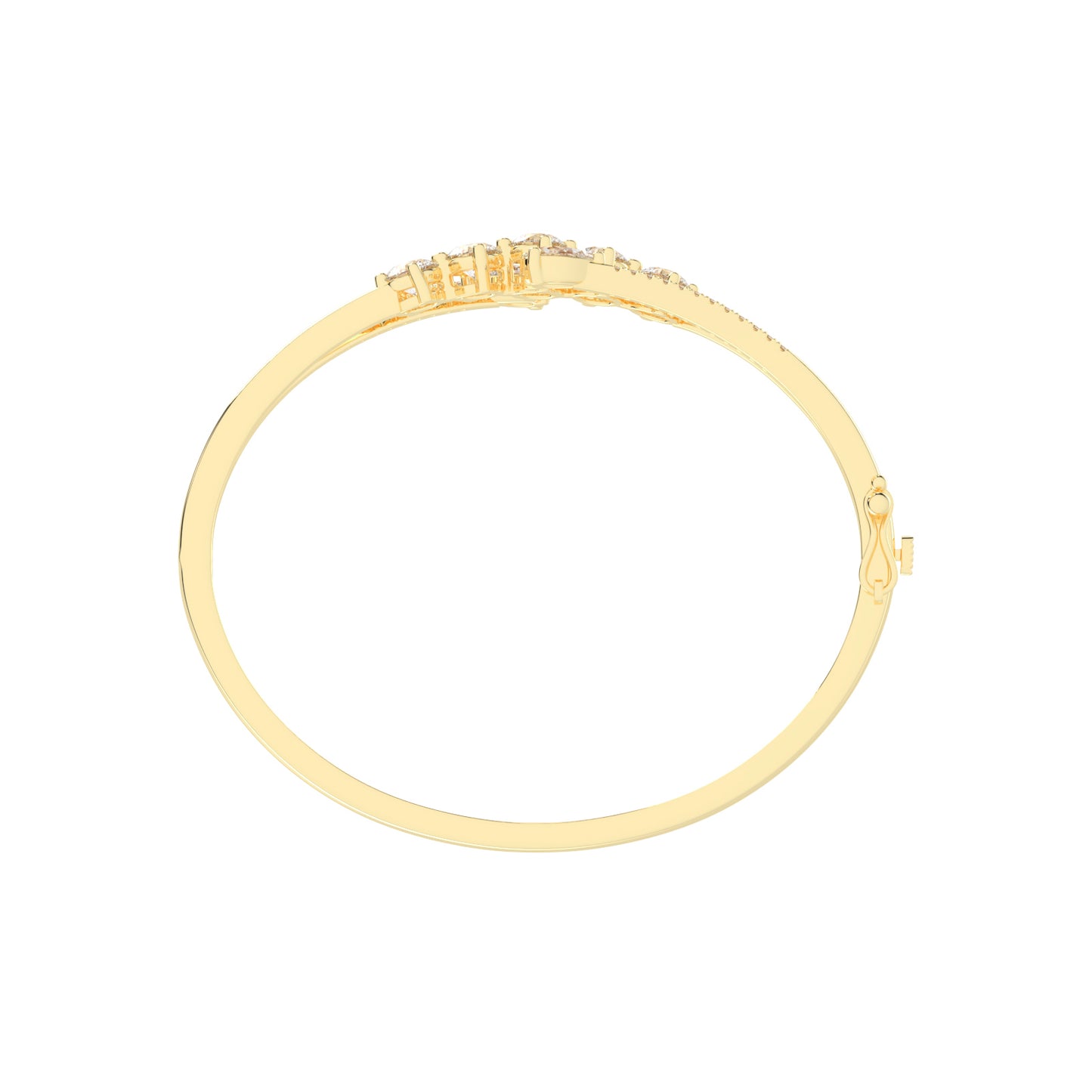 Arelis 375Ct Bypass Pear Cut Kada Lab Diamond Bracelet