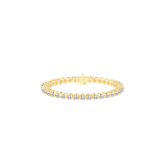 Eterna Shine 325Ct Bezel Setting Round Cut Delicate Lab Diamond Bracelet