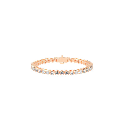 Eterna Shine 325Ct Bezel Setting Round Cut Delicate Lab Diamond Bracelet