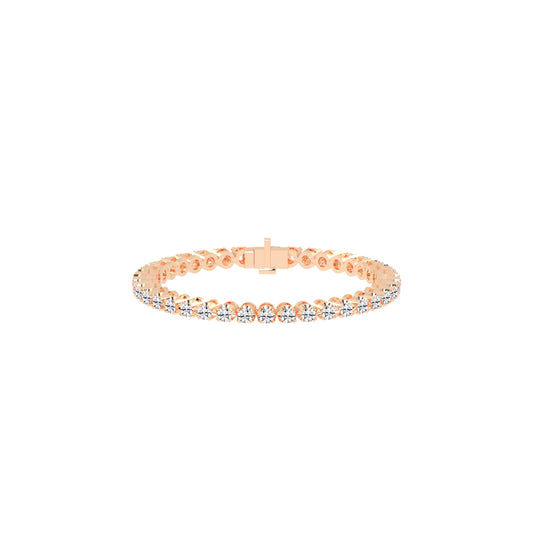 Eterna Shine 325Ct Bezel Setting Round Cut Delicate Lab Diamond Bracelet