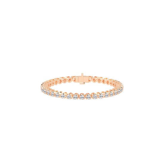 Eterna Shine 325Ct Bezel Setting Round Cut Delicate Lab Diamond Bracelet