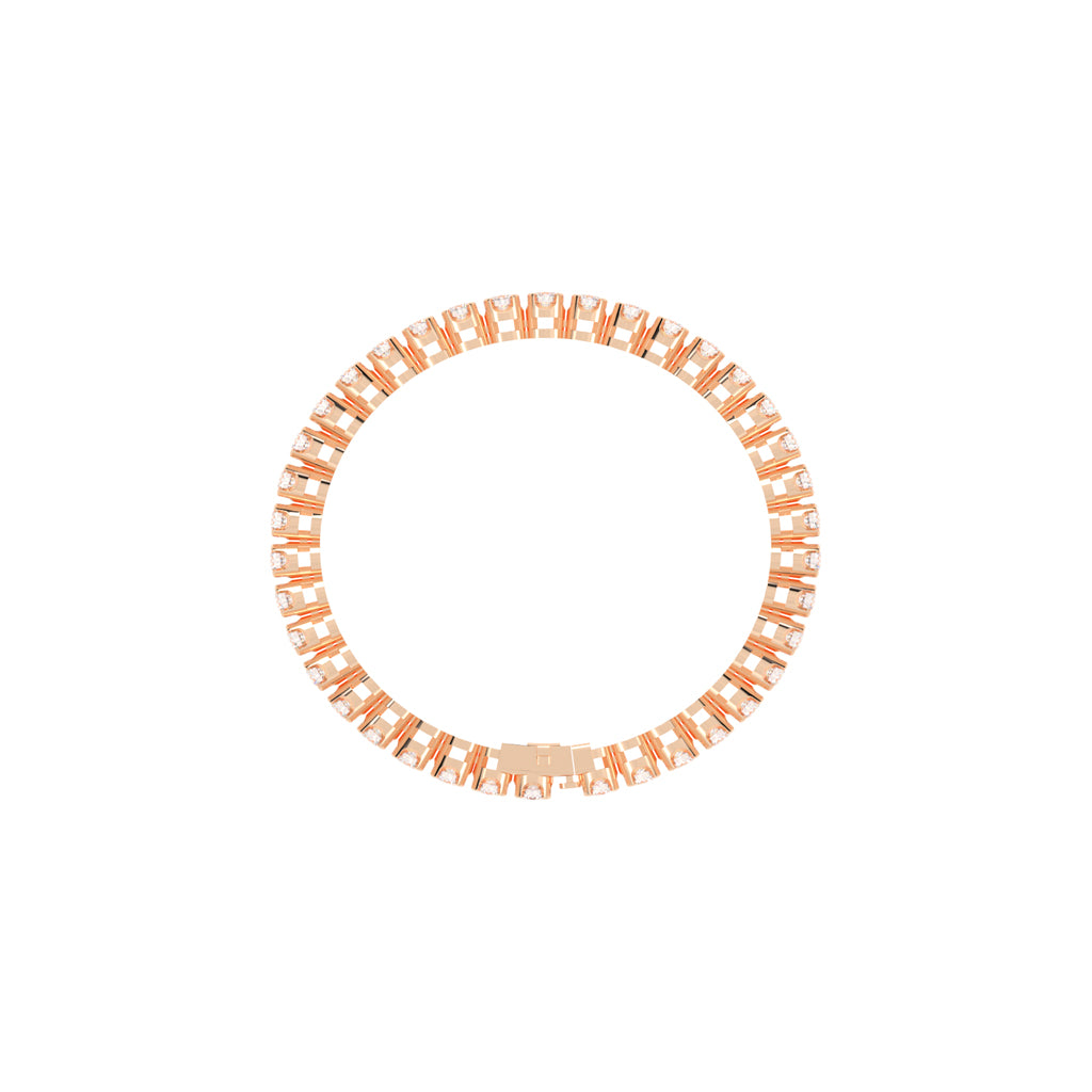 Eterna Shine 325Ct Bezel Setting Round Cut Delicate Lab Diamond Bracelet