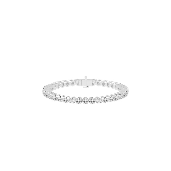 Eterna Shine 325Ct Bezel Setting Round Cut Delicate Lab Diamond Bracelet