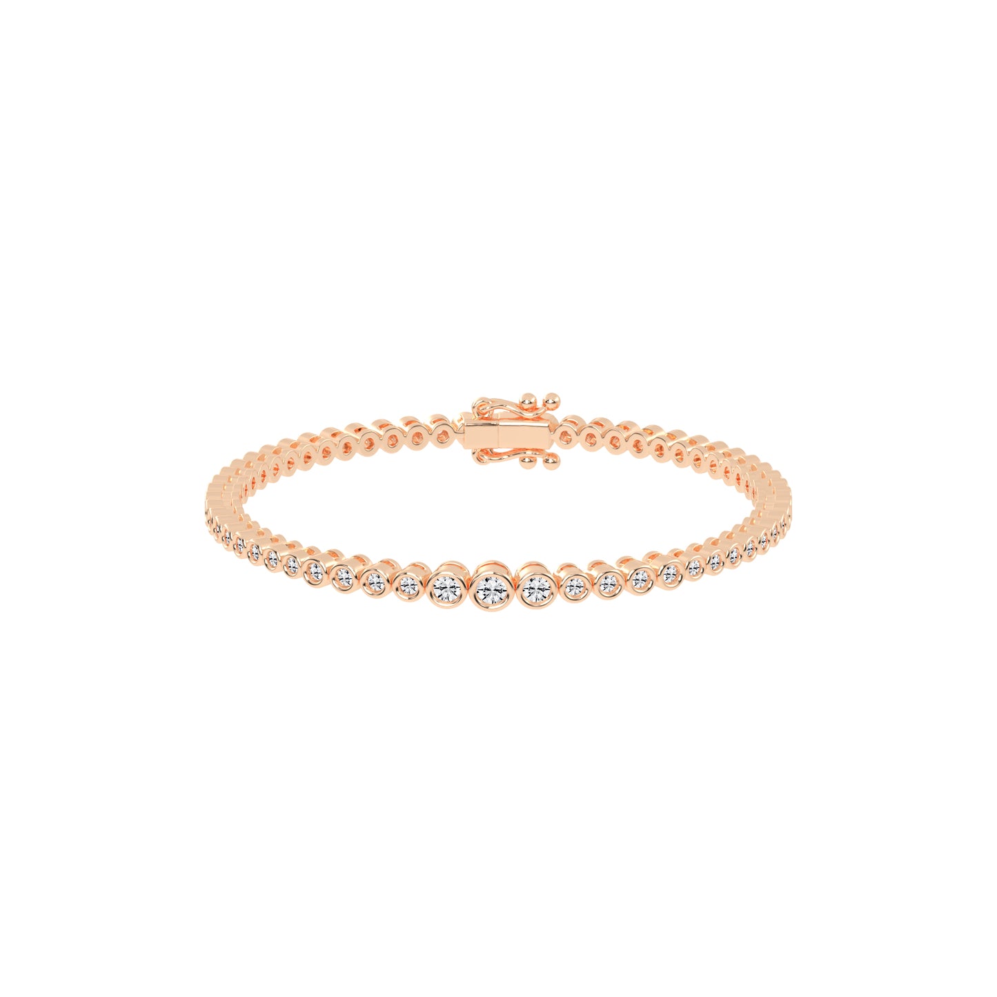 Livia 125Ct Bezel Round Cut Tennis Lab Diamond Bracelet