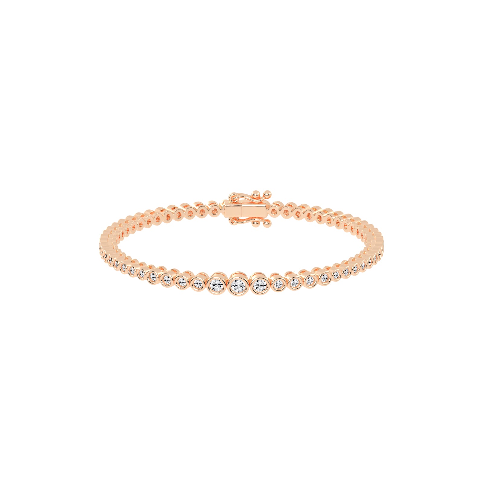 Livia 125Ct Bezel Round Cut Tennis Lab Diamond Bracelet