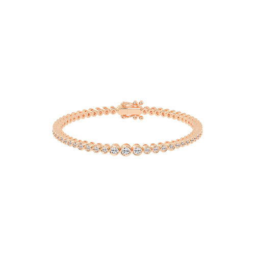 Livia 125Ct Bezel Round Cut Tennis Lab Diamond Bracelet