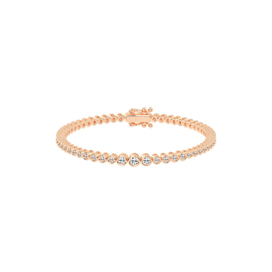 Livia 125Ct Bezel Round Cut Tennis Lab Diamond Bracelet