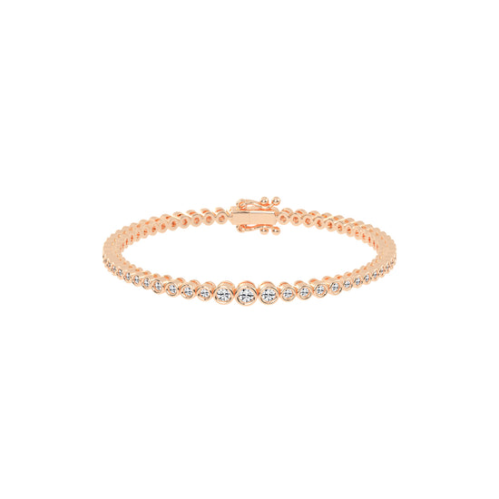 Livia 125Ct Bezel Round Cut Tennis Lab Diamond Bracelet