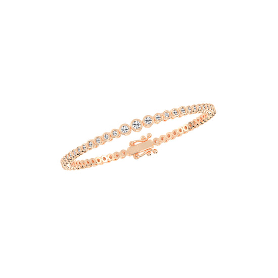 Livia 125Ct Bezel Round Cut Tennis Lab Diamond Bracelet