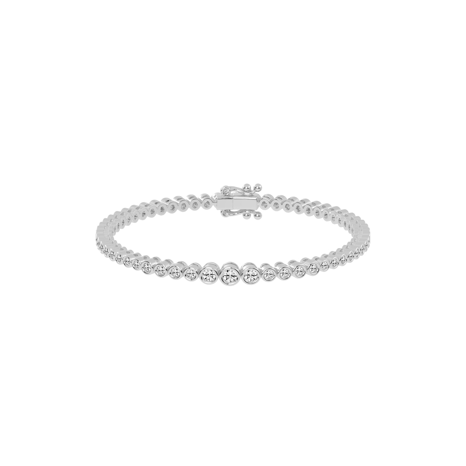 Livia 125Ct Bezel Round Cut Tennis Lab Diamond Bracelet