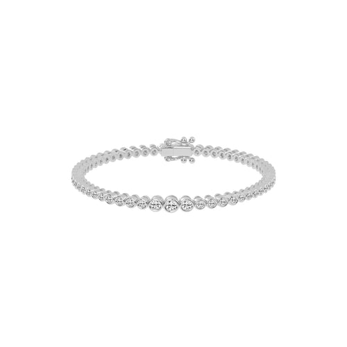 Livia 125Ct Bezel Round Cut Tennis Lab Diamond Bracelet