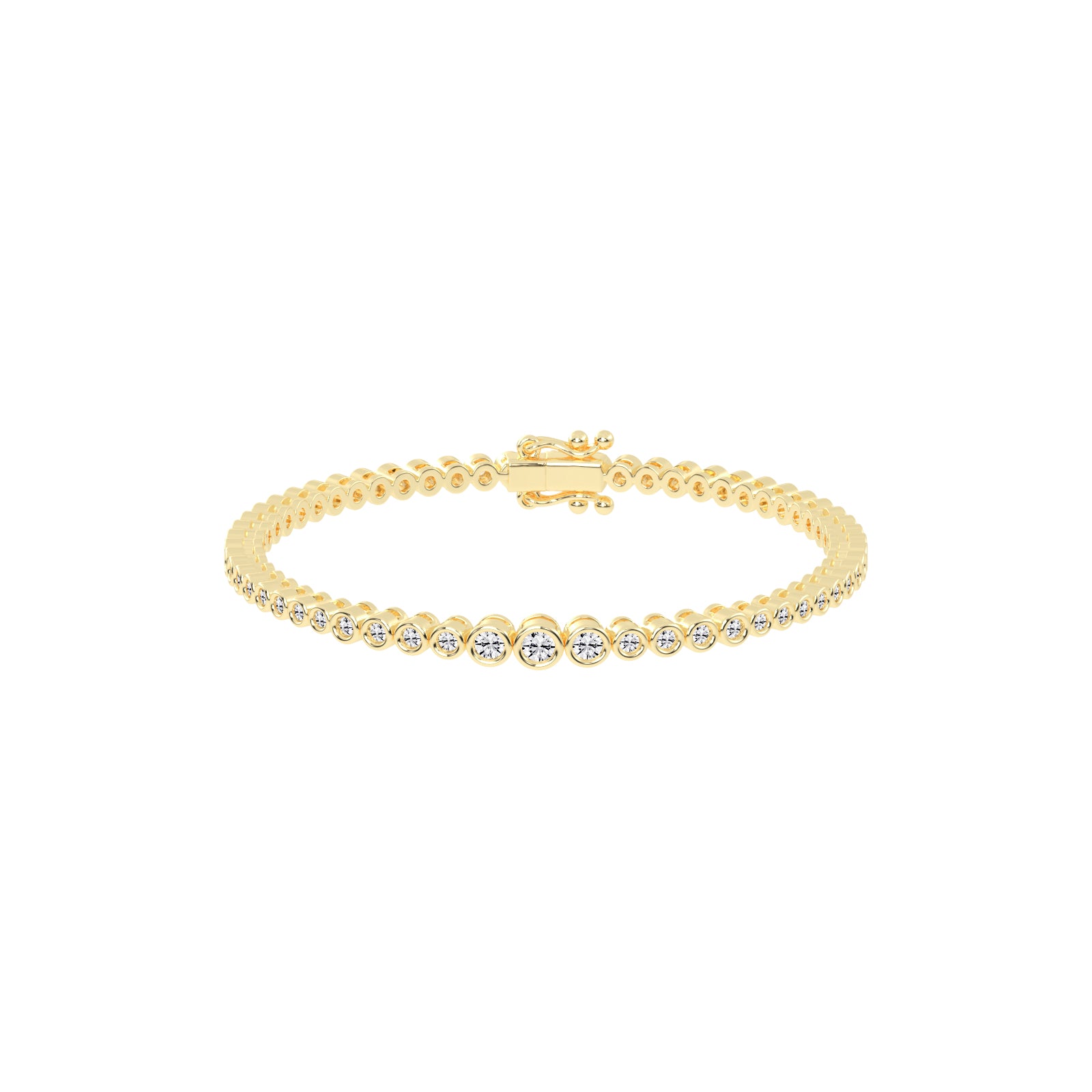 Livia 125Ct Bezel Round Cut Tennis Lab Diamond Bracelet