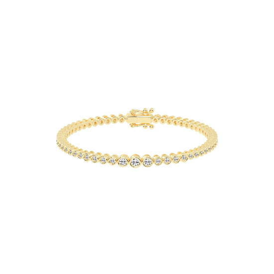 Livia 125Ct Bezel Round Cut Tennis Lab Diamond Bracelet