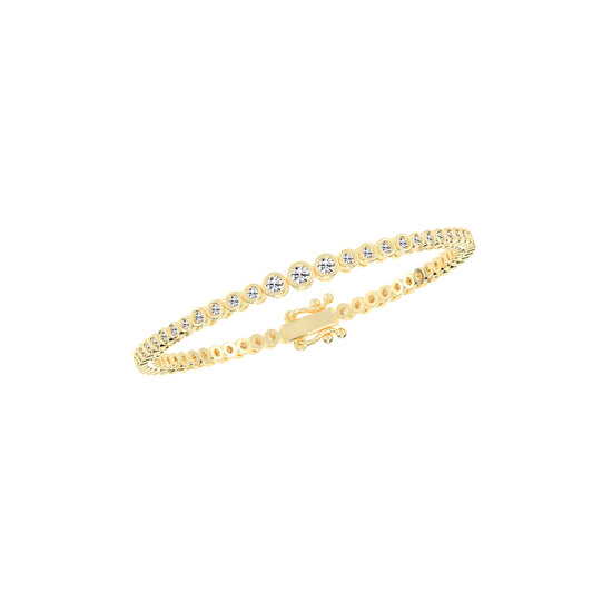 Livia 125Ct Bezel Round Cut Tennis Lab Diamond Bracelet