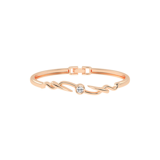 Vellia 050Ct Single Round Cut Kada Lab Diamond Bracelet