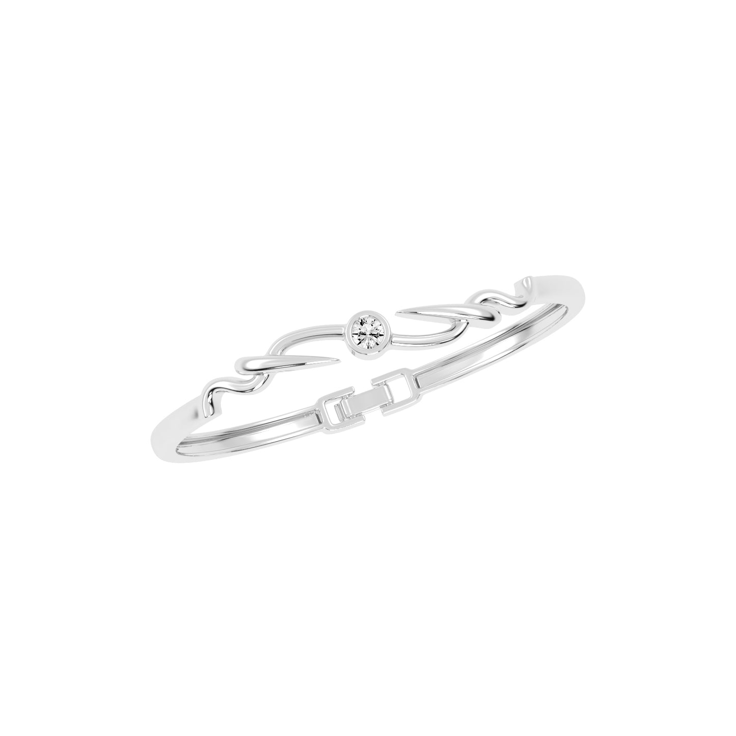 Vellia 050Ct Single Round Cut Kada Lab Diamond Bracelet
