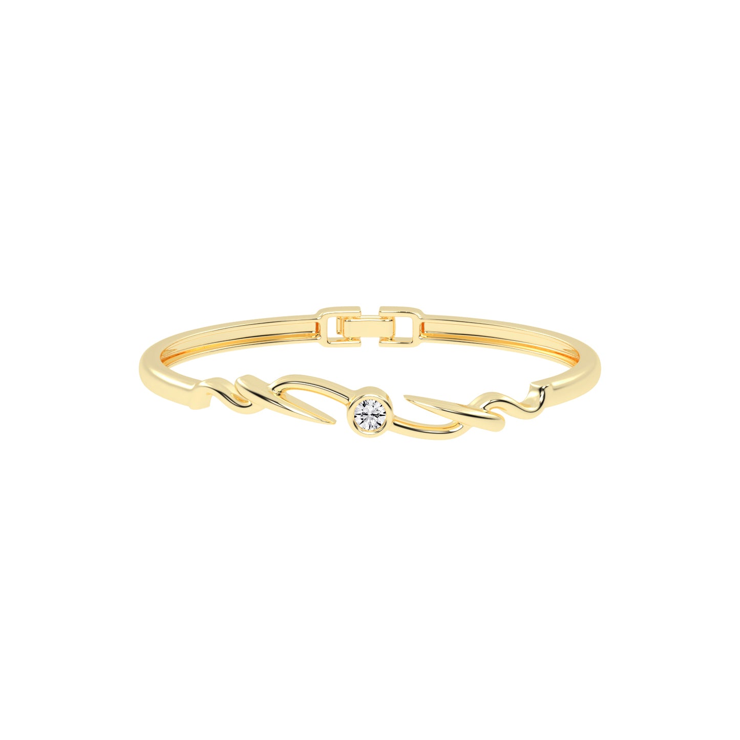 Vellia 050Ct Single Round Cut Kada Lab Diamond Bracelet