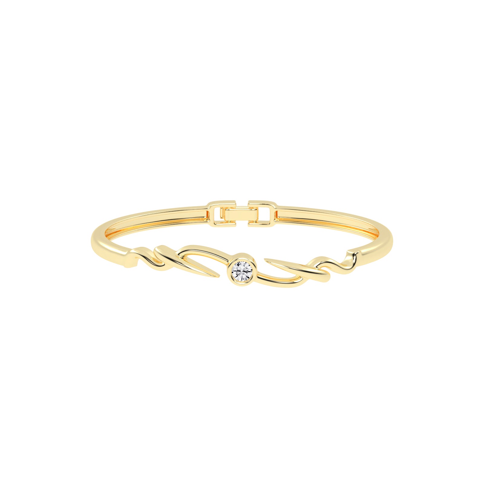 Vellia 050Ct Single Round Cut Kada Lab Diamond Bracelet