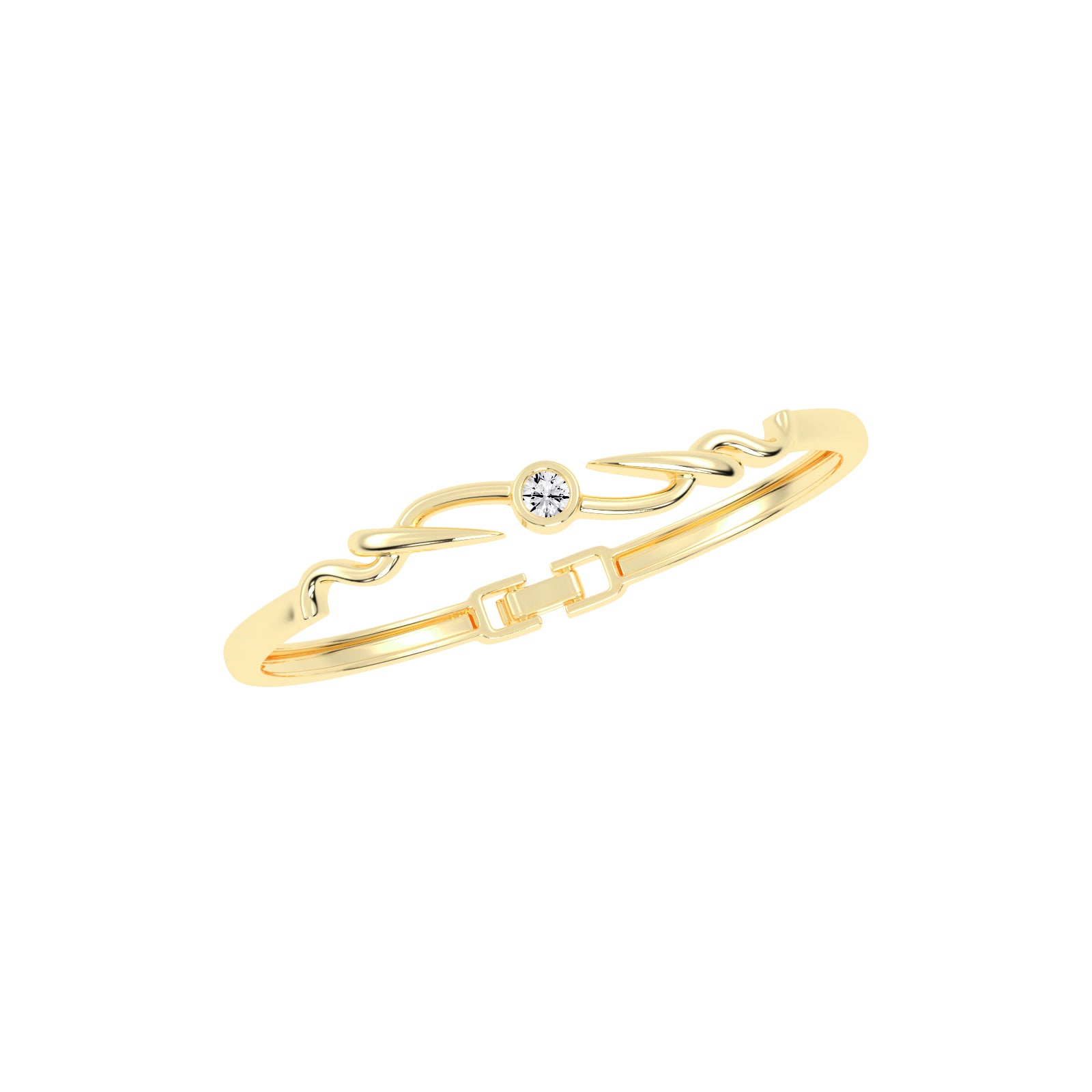 Vellia 050Ct Single Round Cut Kada Lab Diamond Bracelet