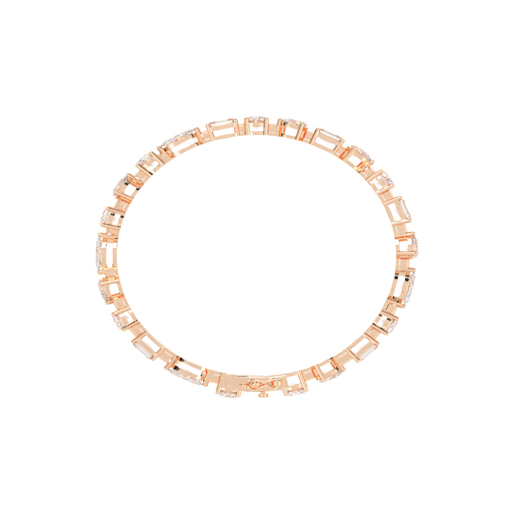 Atria 675Ct Miracle Setting Marquise Cut Fancy Lab Diamond Bracelet