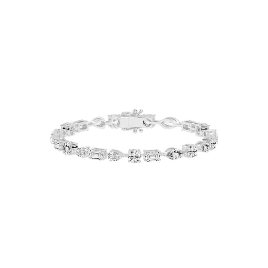 Atria 675Ct Miracle Setting Marquise Cut Fancy Lab Diamond Bracelet