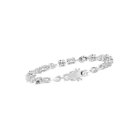 Atria 675Ct Miracle Setting Marquise Cut Fancy Lab Diamond Bracelet