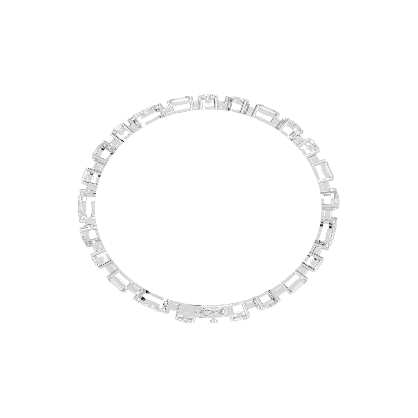 Atria 675Ct Miracle Setting Marquise Cut Fancy Lab Diamond Bracelet