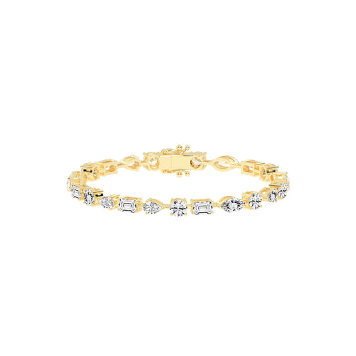 Atria 675Ct Miracle Setting Marquise Cut Fancy Lab Diamond Bracelet