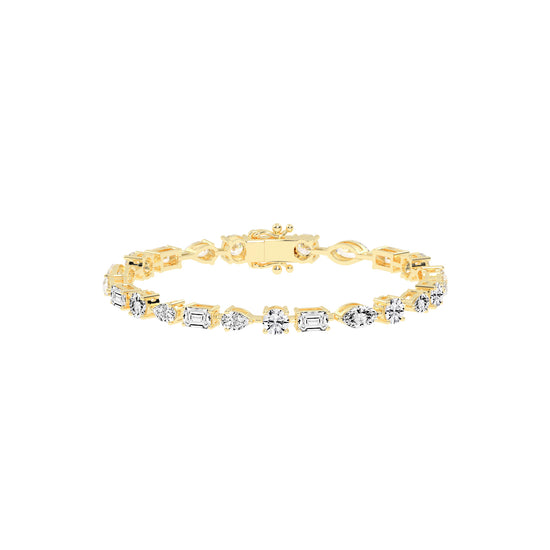 Atria 675Ct Miracle Setting Marquise Cut Fancy Lab Diamond Bracelet