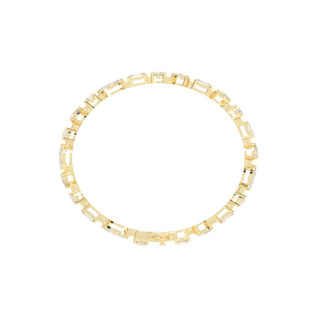 Atria 675Ct Miracle Setting Marquise Cut Fancy Lab Diamond Bracelet