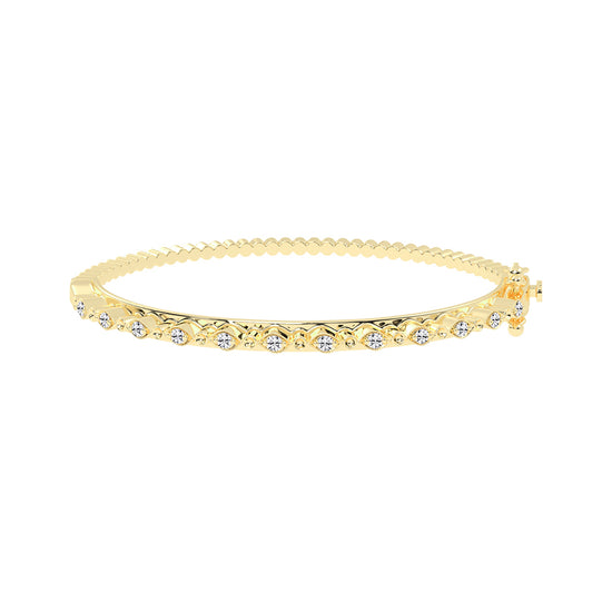 Mira Surface Round Cut Fancy Lab Diamond Bracelet