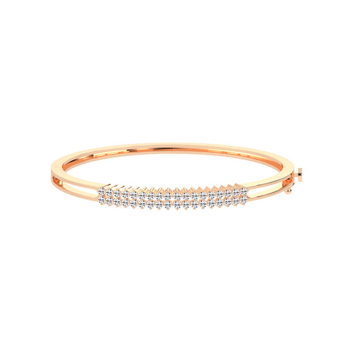 Miri 125Ct Two Row Round Cut Kada Lab Diamond Bracelet