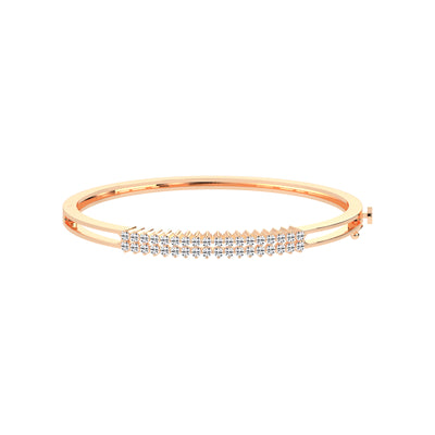 Miri 125Ct Two Row Round Cut Kada Lab Diamond Bracelet