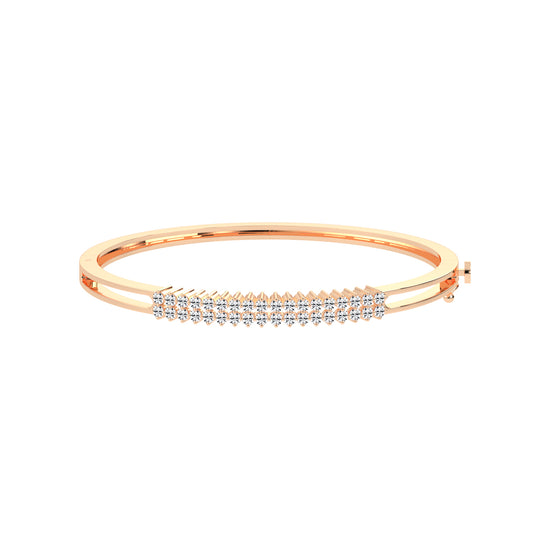 Miri 125Ct Two Row Round Cut Kada Lab Diamond Bracelet