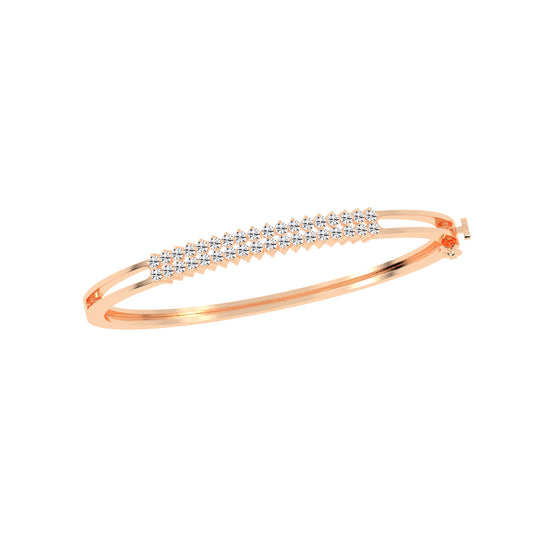 Miri 125Ct Two Row Round Cut Kada Lab Diamond Bracelet
