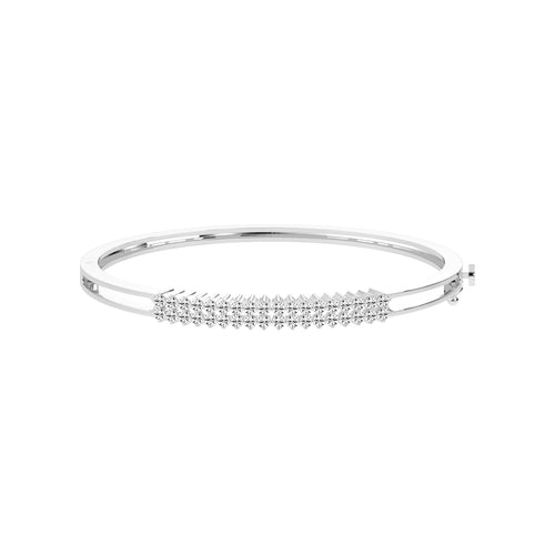 Miri 125Ct Two Row Round Cut Kada Lab Diamond Bracelet