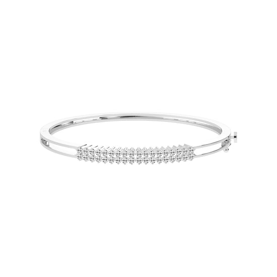 Miri 125Ct Two Row Round Cut Kada Lab Diamond Bracelet