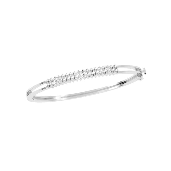 Miri 125Ct Two Row Round Cut Kada Lab Diamond Bracelet