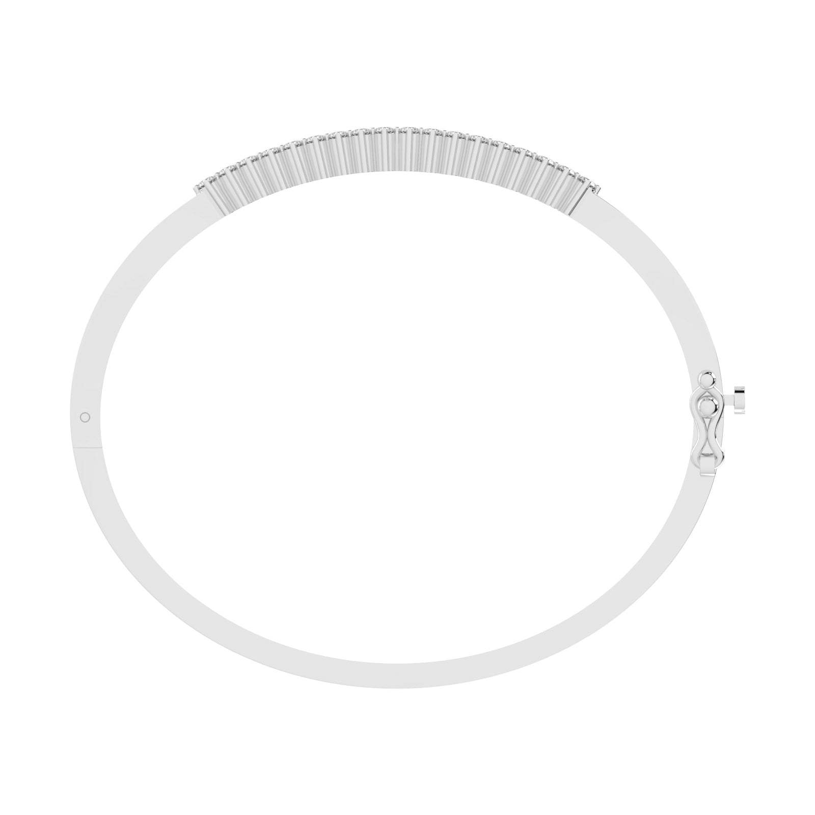 Miri 125Ct Two Row Round Cut Kada Lab Diamond Bracelet
